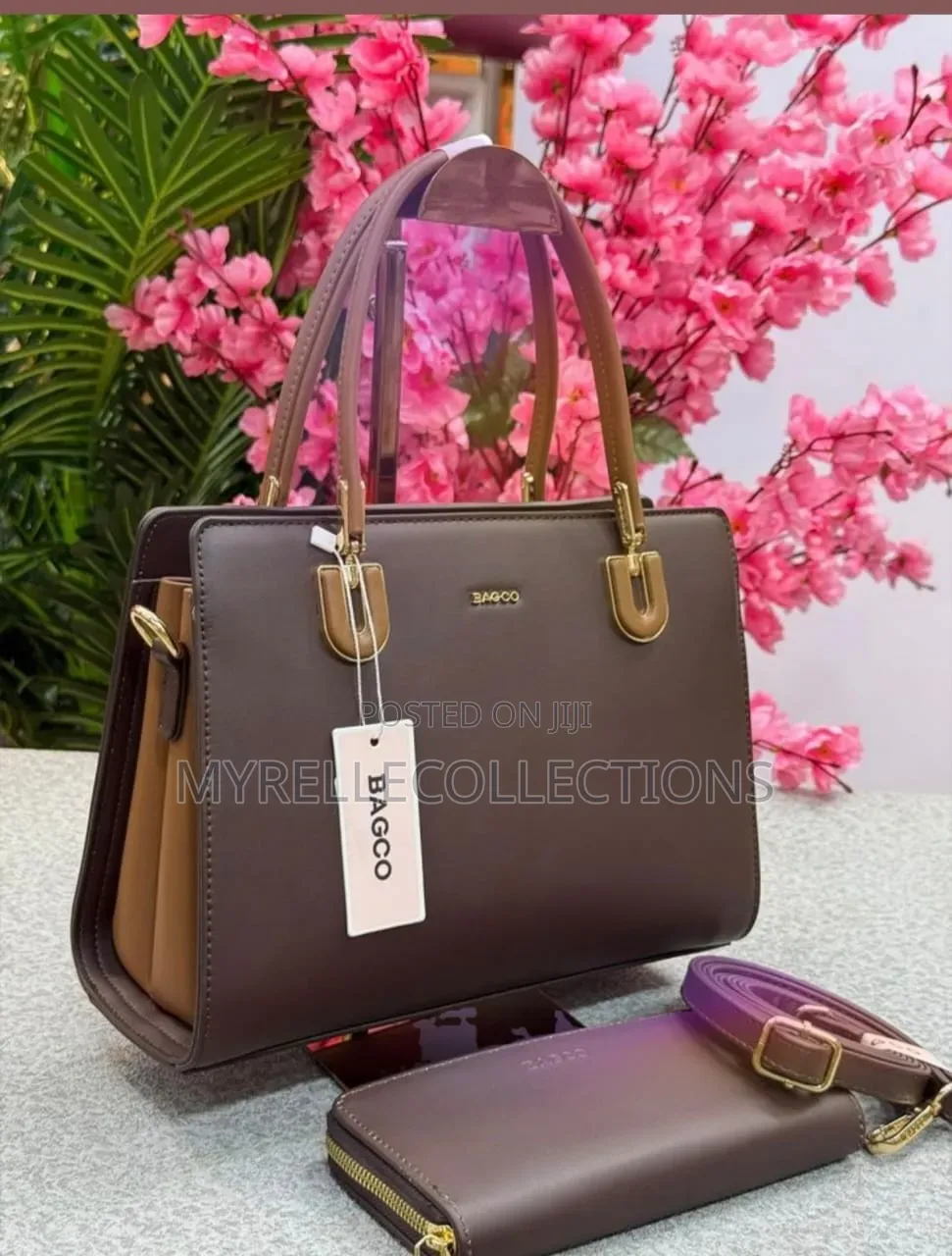 BAGCO Ladies Handbags With a Matching Wallet and Detachable Strap