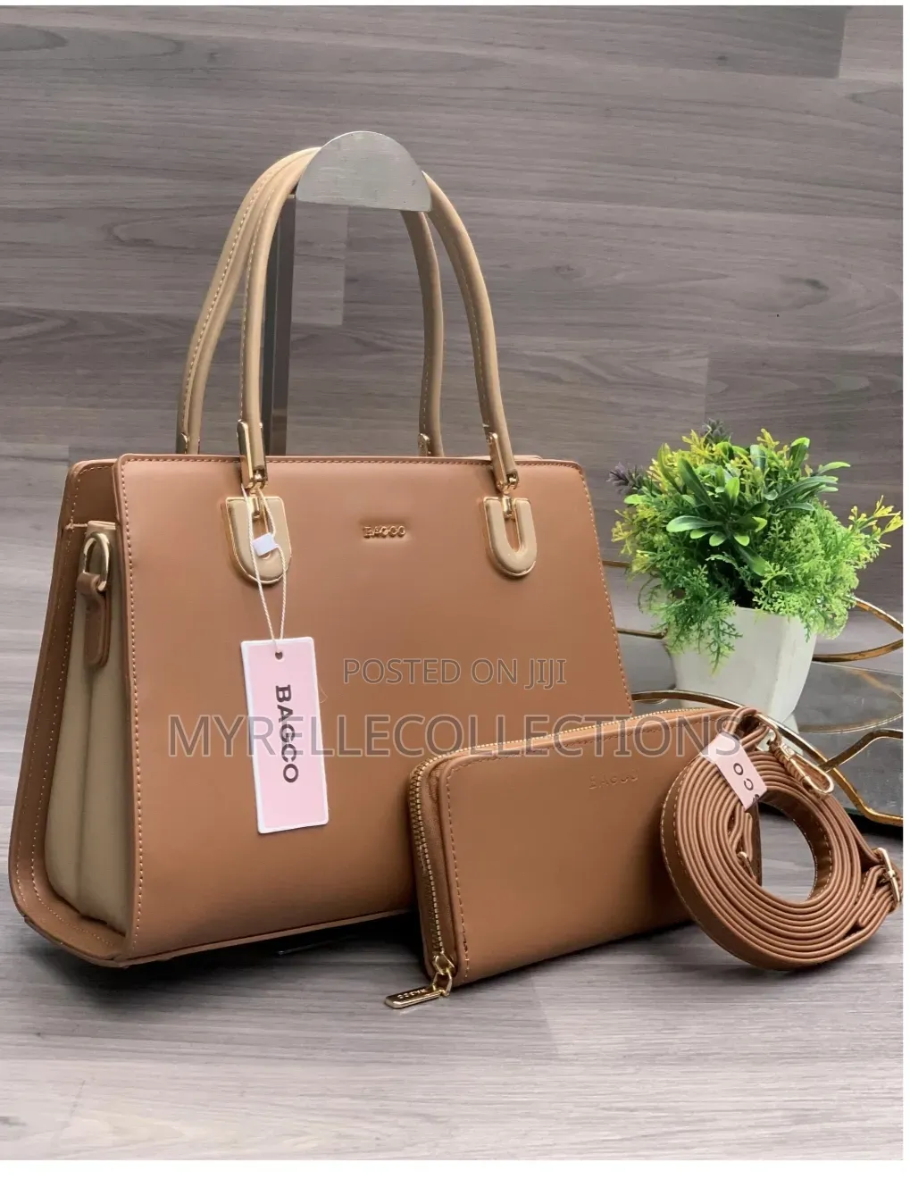 BAGCO Ladies Handbags With a Matching Wallet and Detachable Strap