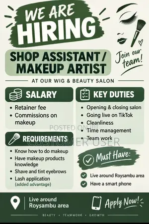 Shop Assistant/ Make Up Artist