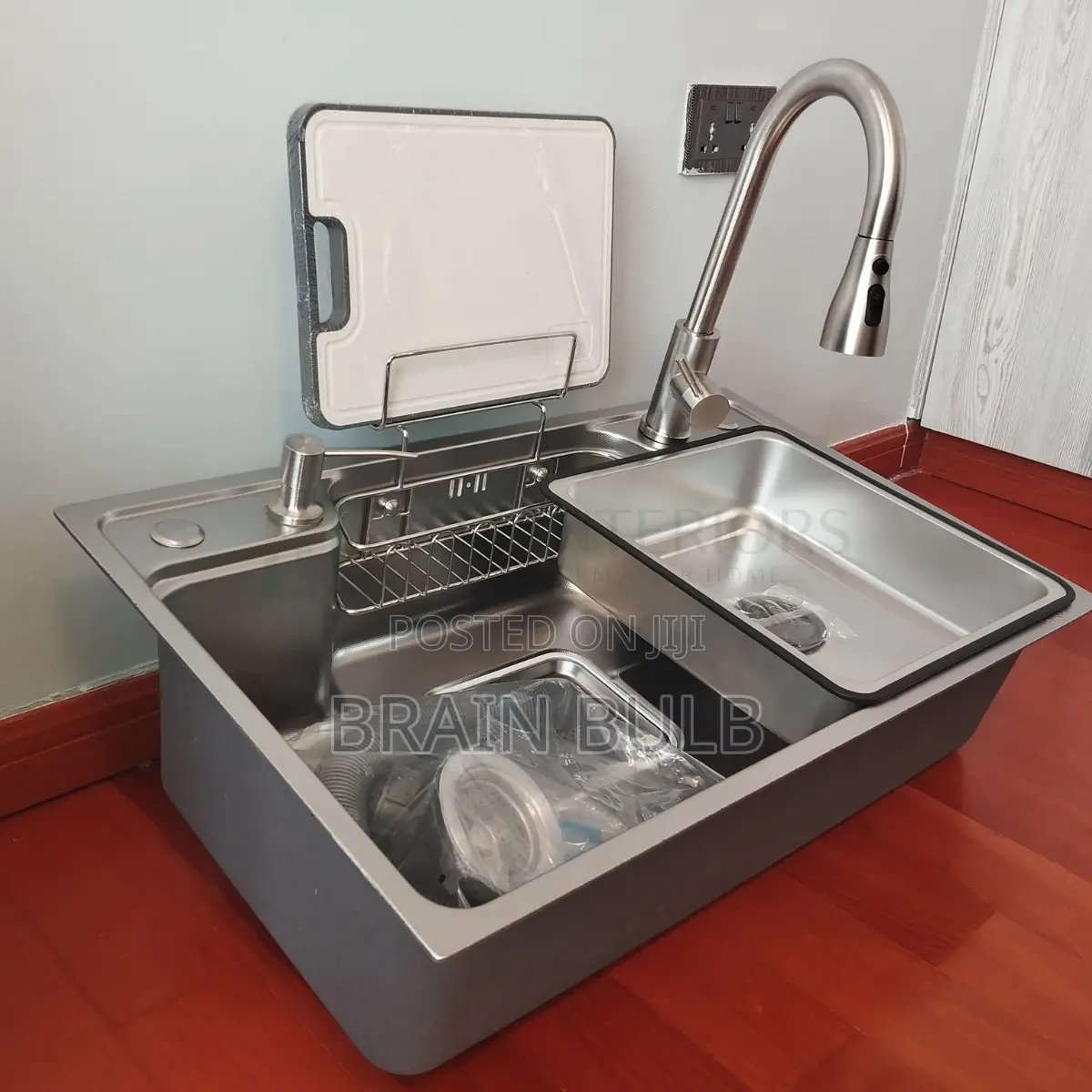 Stainless Steel Single Bowl Smart Kitchen Sink - Full Set
