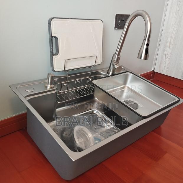 Stainless Steel Single Bowl Smart Kitchen Sink - Full Set