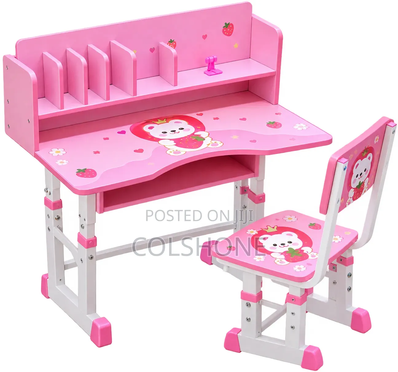 Kids Study Desk Chair Set – Adjustable Children’s Learning Desk