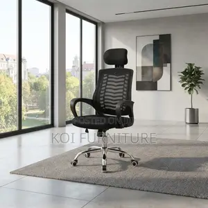 Office Chairs; Fabric Ergonomic Swivel Professional Headrest Chair