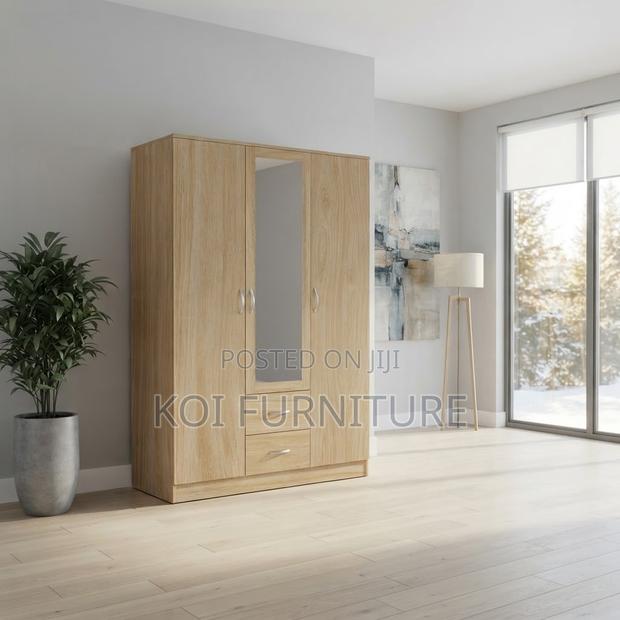 Wooden Home Bedroom Lockable Clothes and Shoes Wardrobe - thumbnail 4