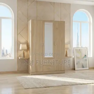 Wooden Home Bedroom Lockable Clothes and Shoes Wardrobe