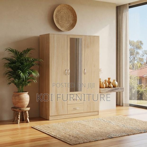 Wooden Home Bedroom Lockable Clothes and Shoes Wardrobe - thumbnail 6
