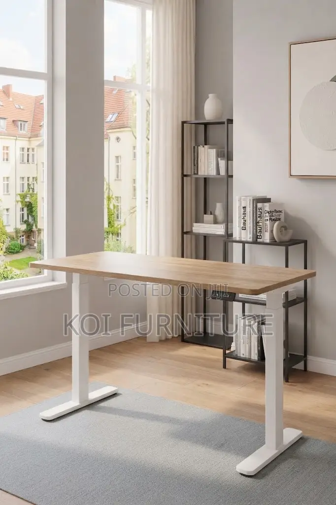 Office Desk; 1.2 Meters Electric Ample Adjustable Computer Desk
