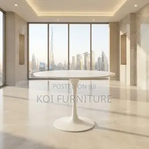 Coffee Table; Round Marble Home Office Commercial Coffee Table