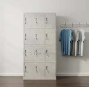 Locker;12-Compartment Storage Metallic Office Locker
