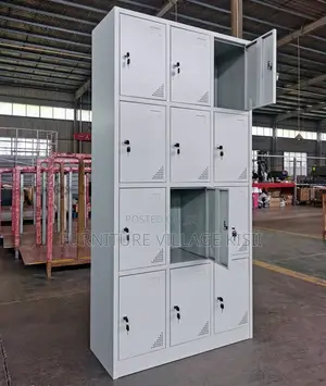 Locker;12-Compartment Storage Metallic Office Locker