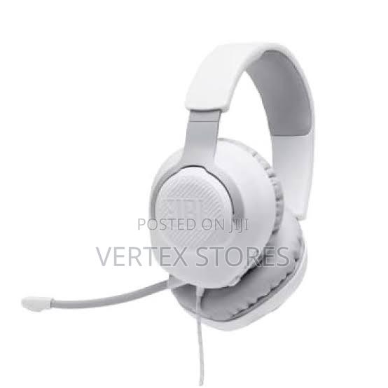 JBL Quantum 100 Wired Gaming Headset – White - main view