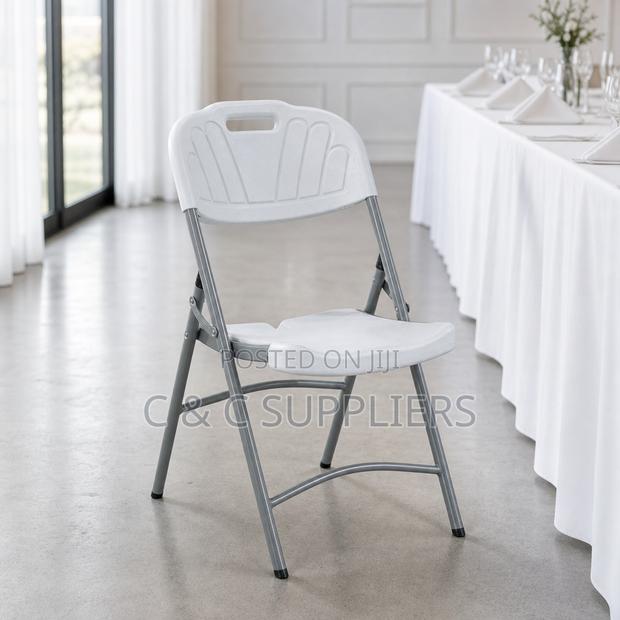 White Folding Task Chair - thumbnail 5