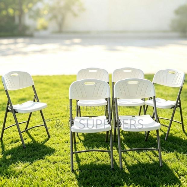 White Folding Task Chair - thumbnail 4