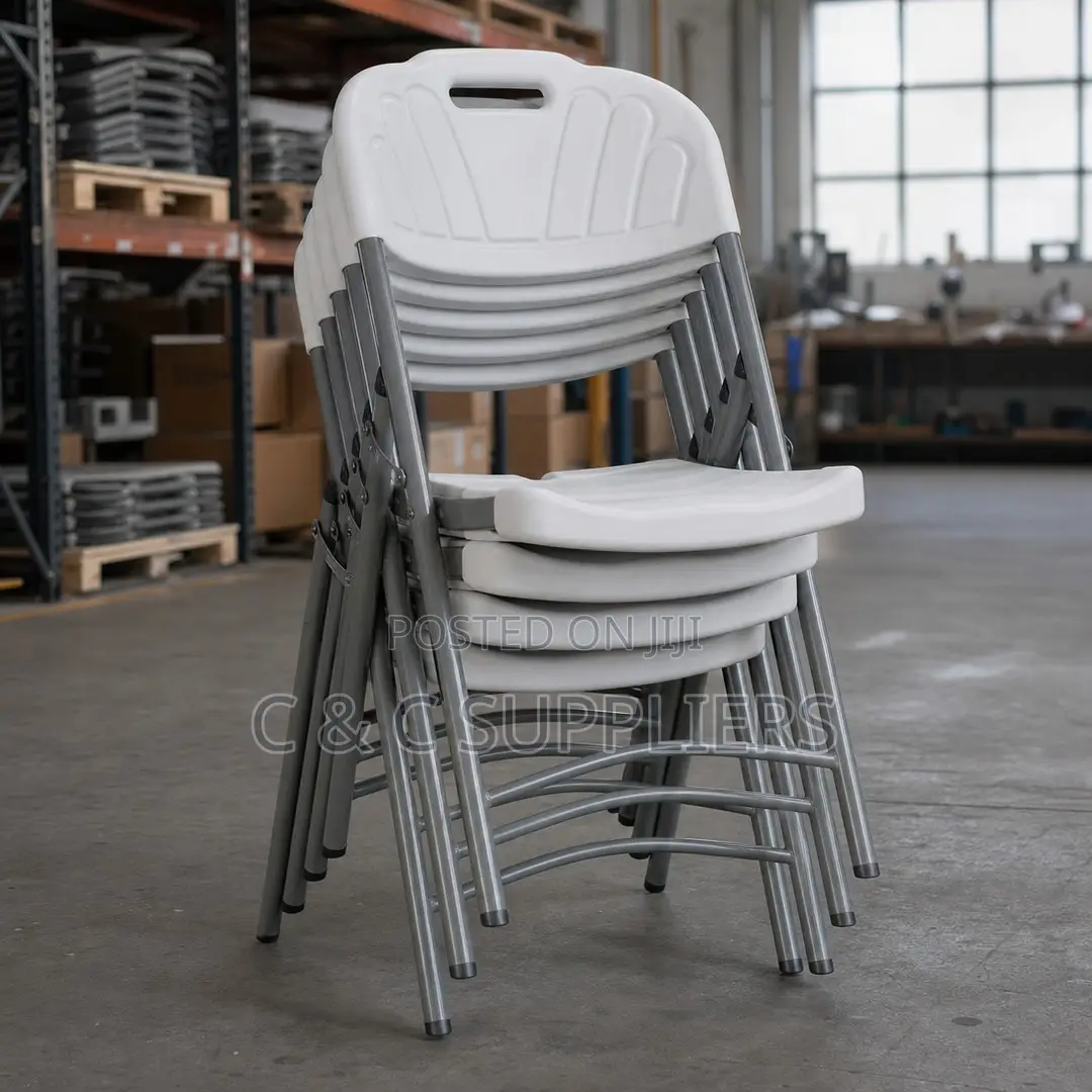 White Folding Task Chair