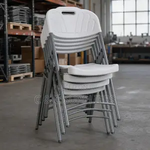 White Folding Task Chair