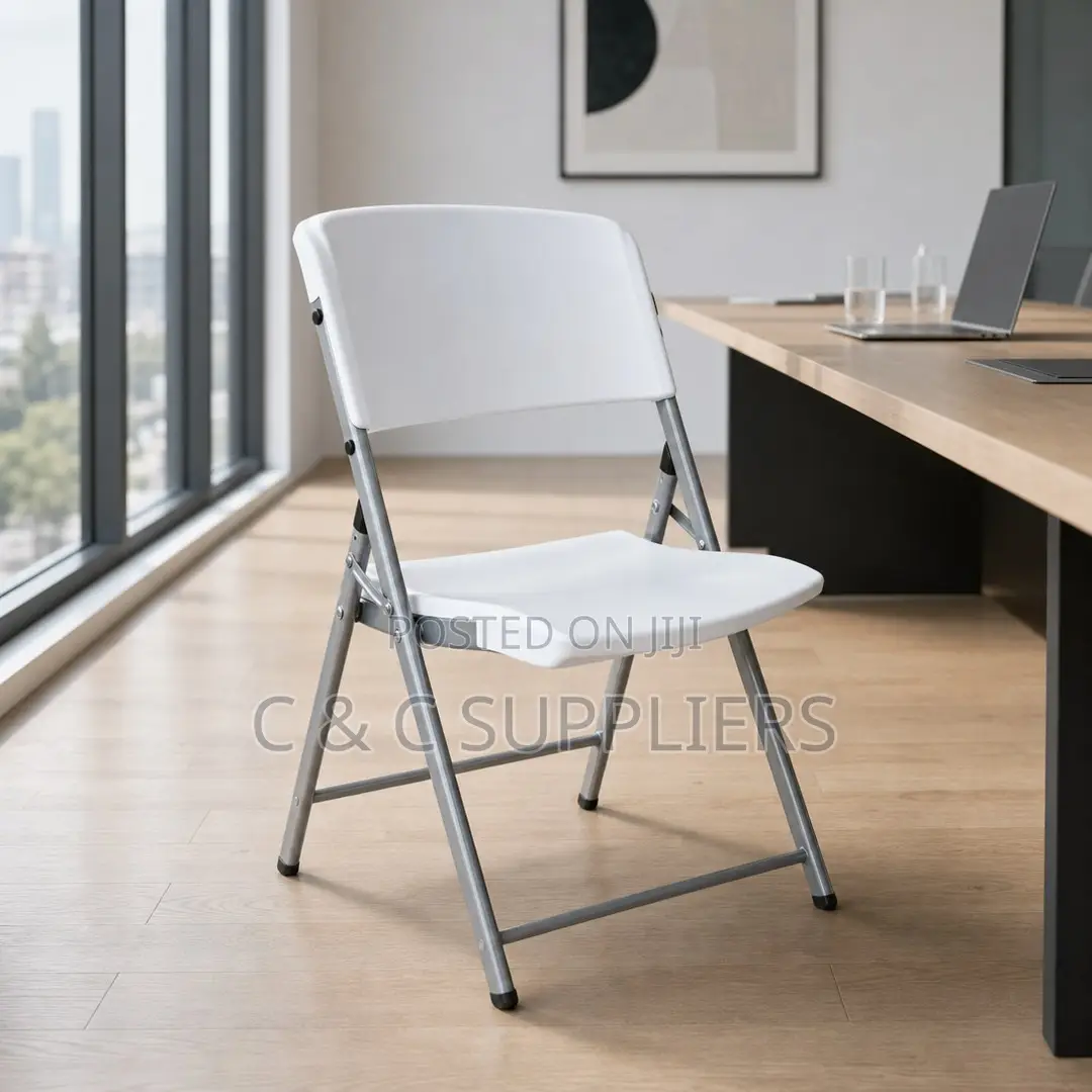 White Folding Task Chair