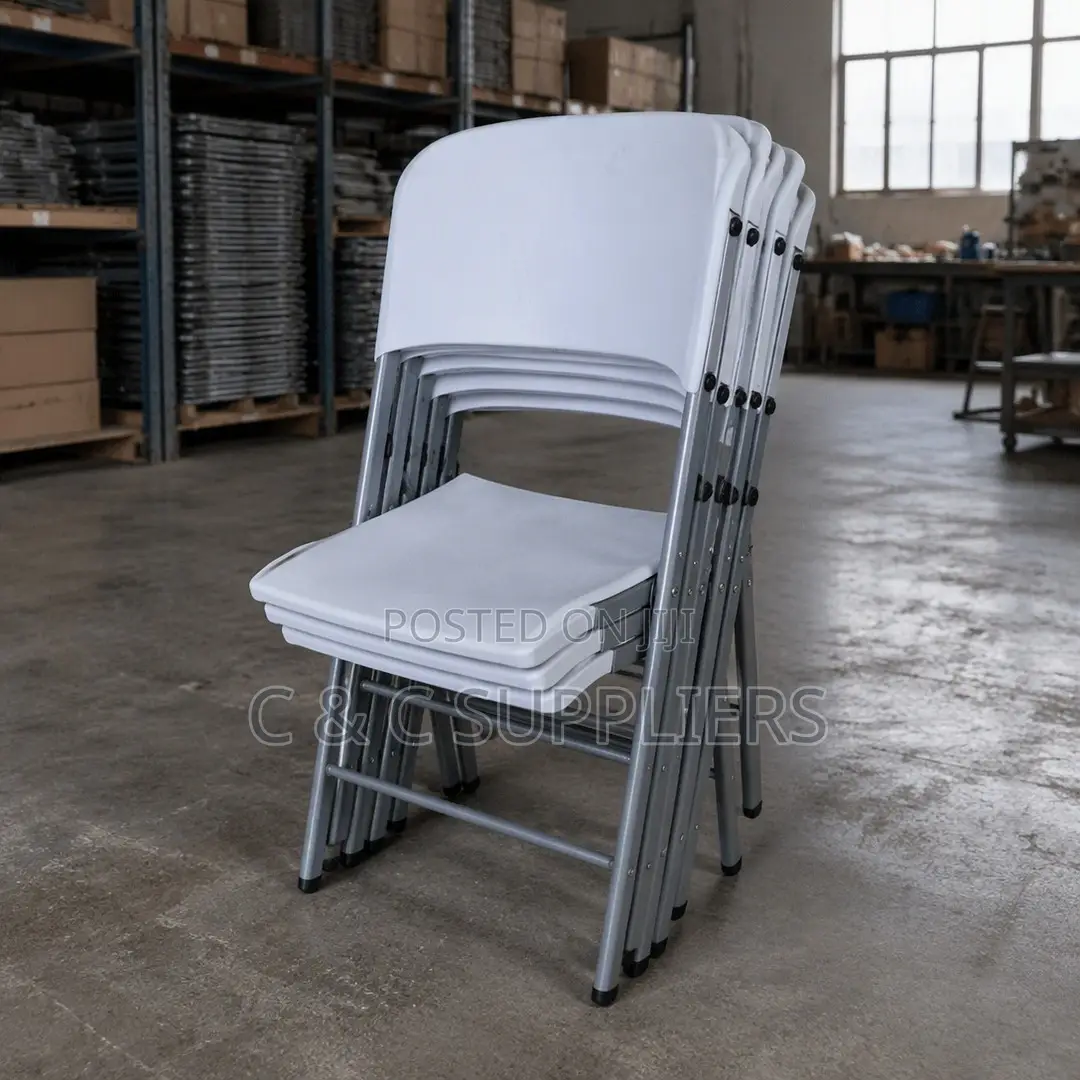 White Folding Task Chair
