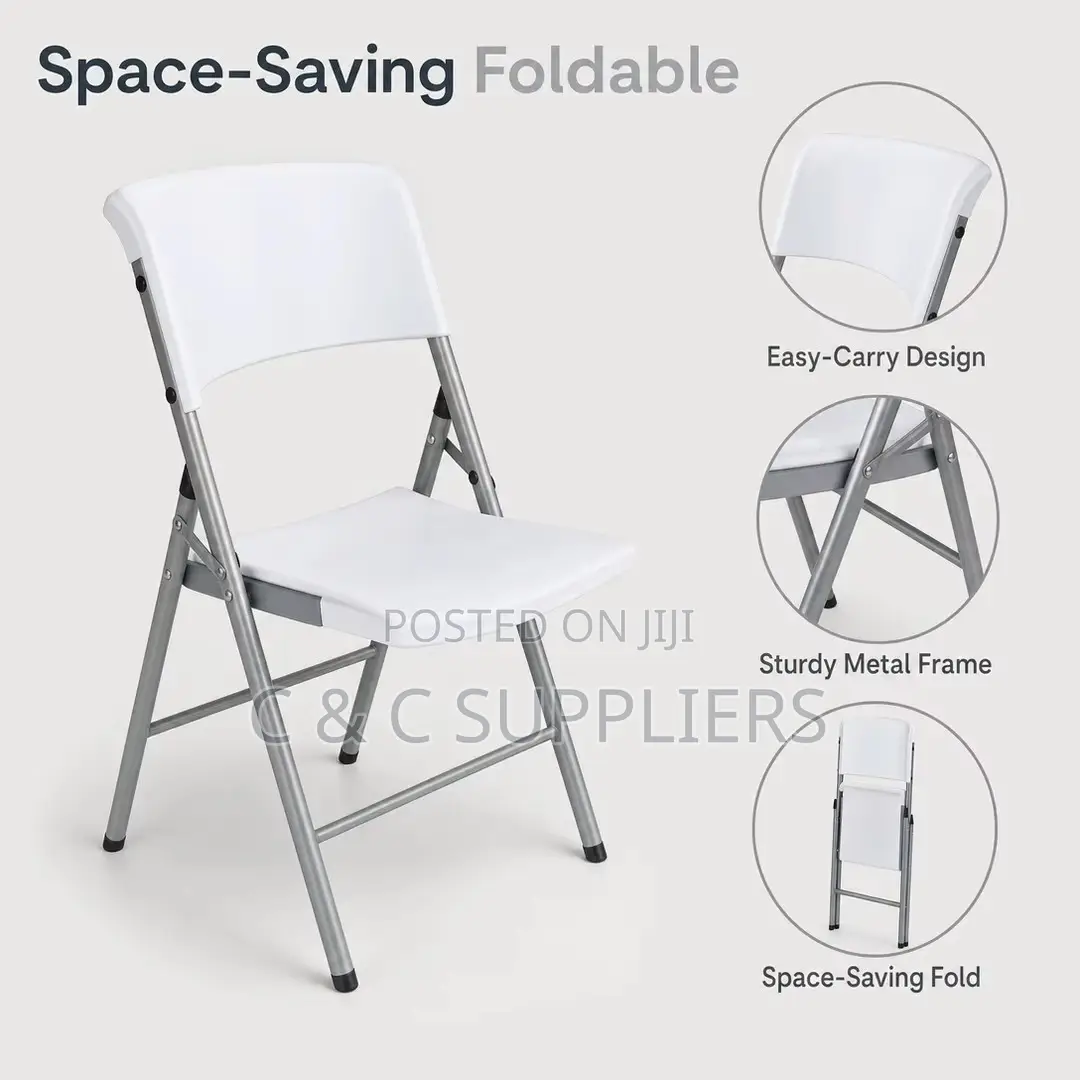 White Folding Task Chair
