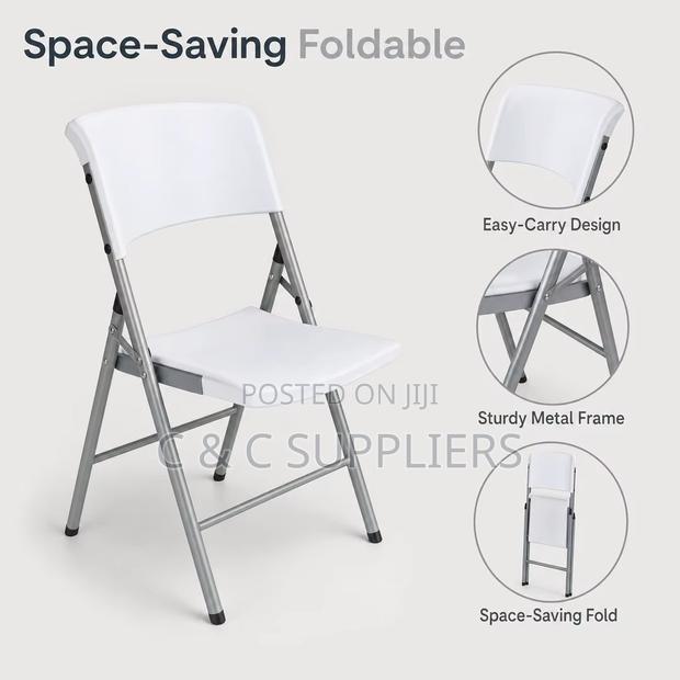 White Folding Task Chair - thumbnail 9