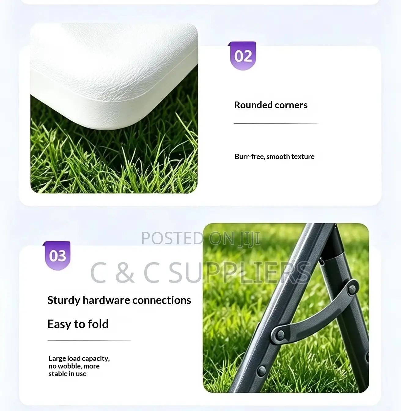 White Folding Task Chair