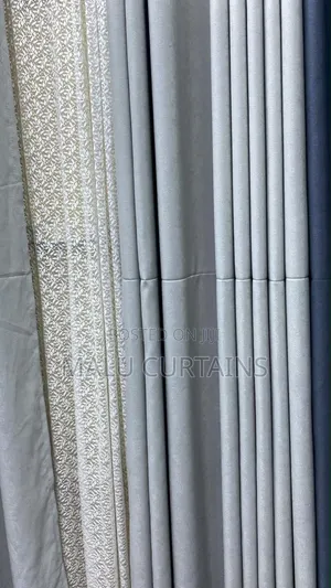 Light Grey Heavy Matte Curtain With Sheer at 1,550