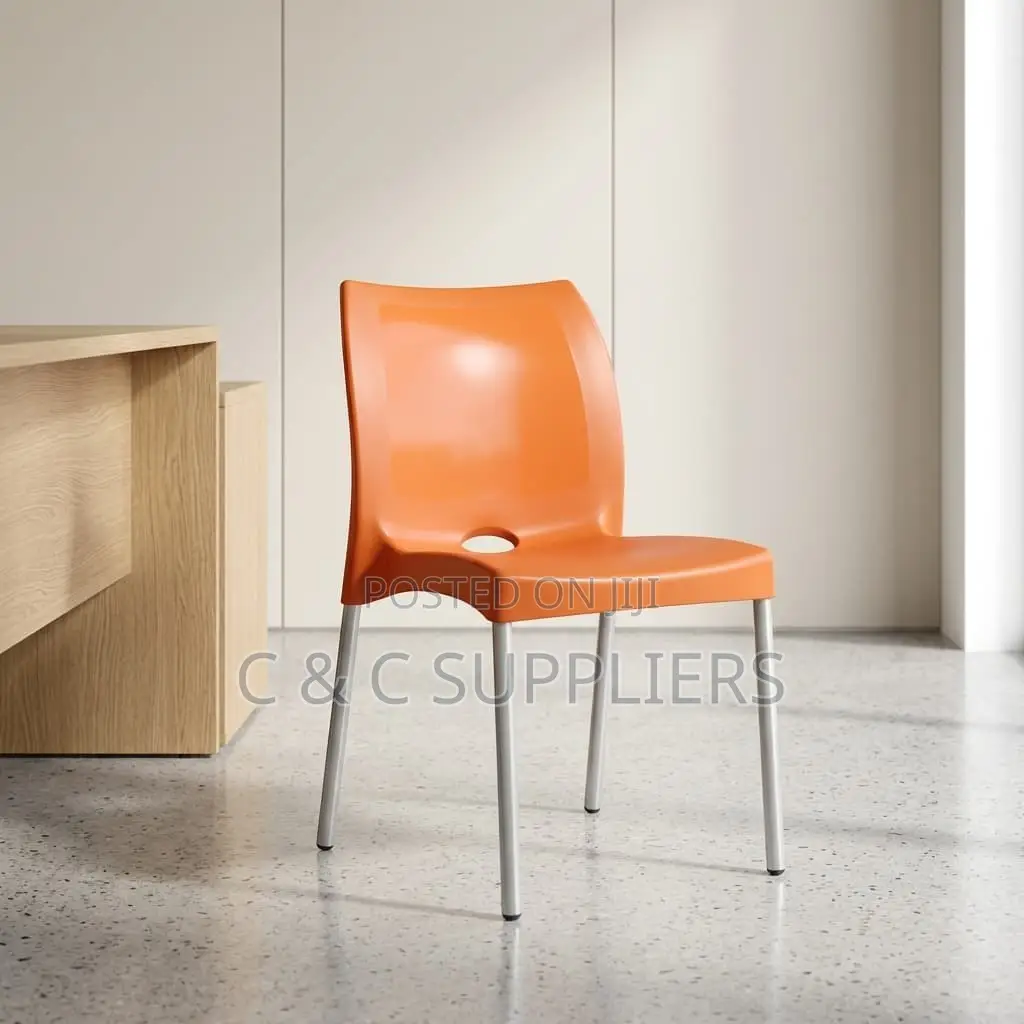 Orange Plastic Training Chair