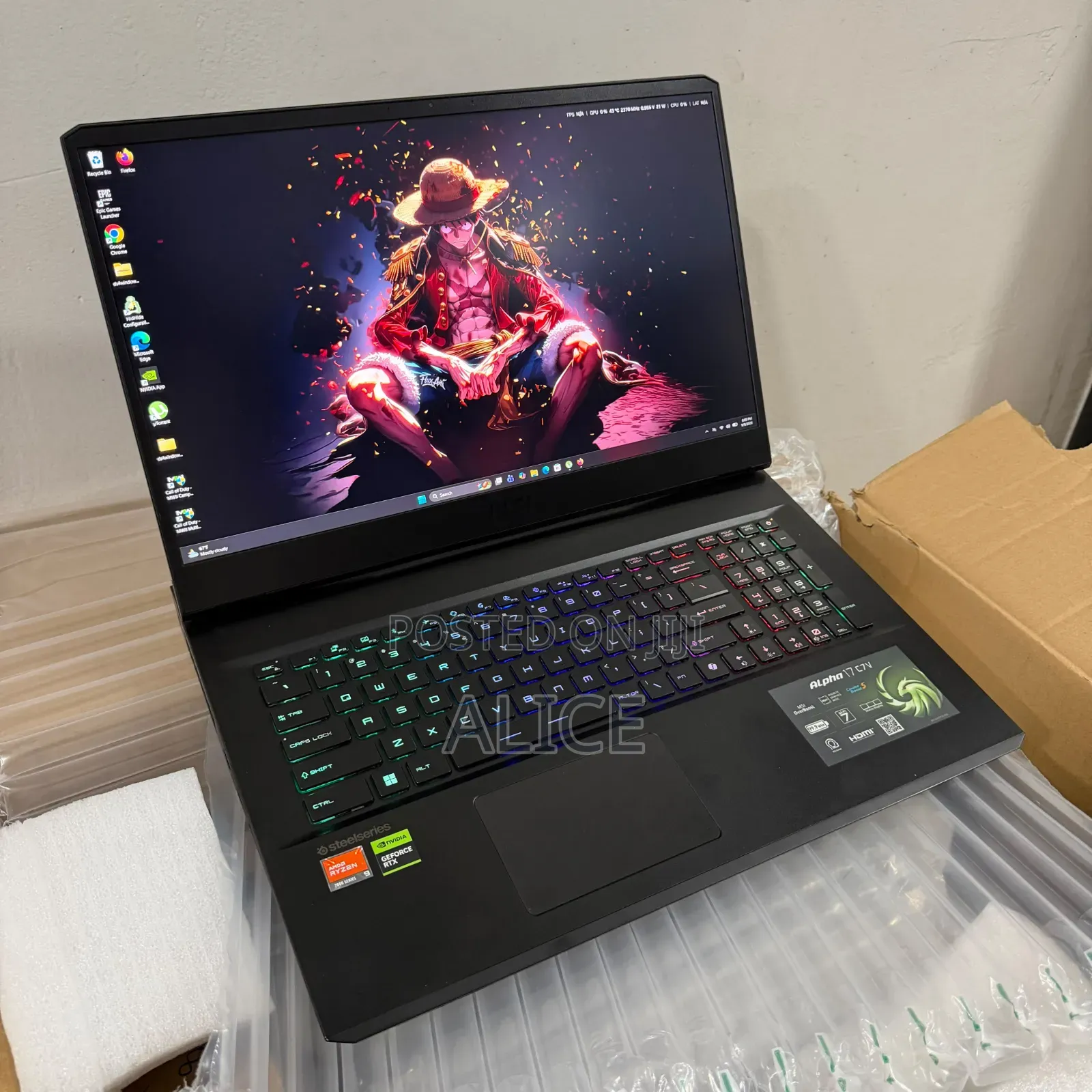 New Laptop Asus TUF Gaming A15 16GB Intel Core i7 SSD 512GB