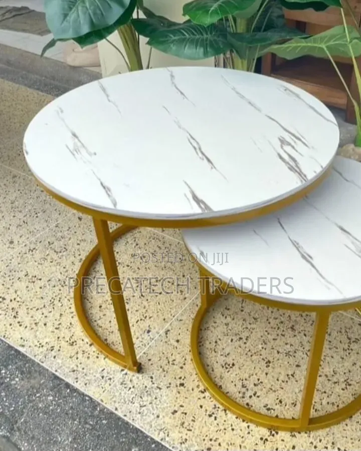 White Marble Effect Nesting Coffee Table