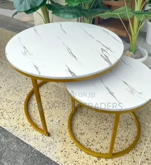 White Marble Effect Nesting Coffee Table
