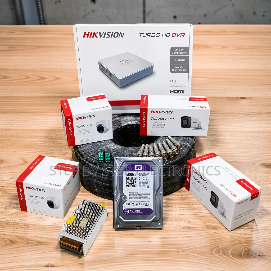 Sharp Imaging 4 Hikvision Full HD CCTV Cameras Complete System Kit