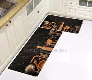 2pc Kitchen Mat Set – Anti-Slip Rubber Mats
