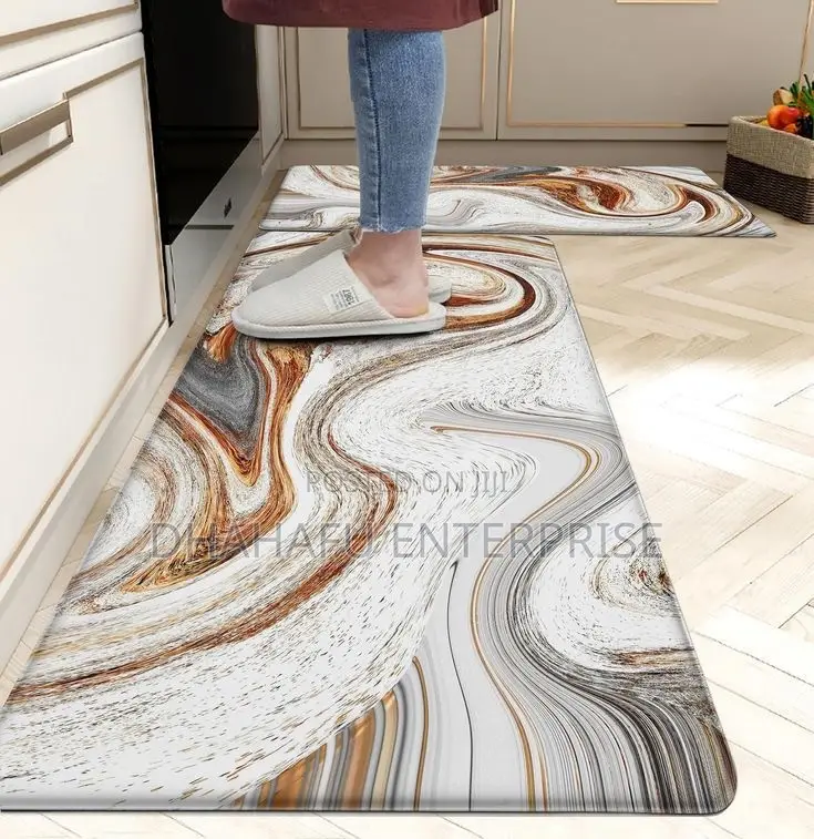 2pc Kitchen Mat Set – Anti-Slip Rubber Mats