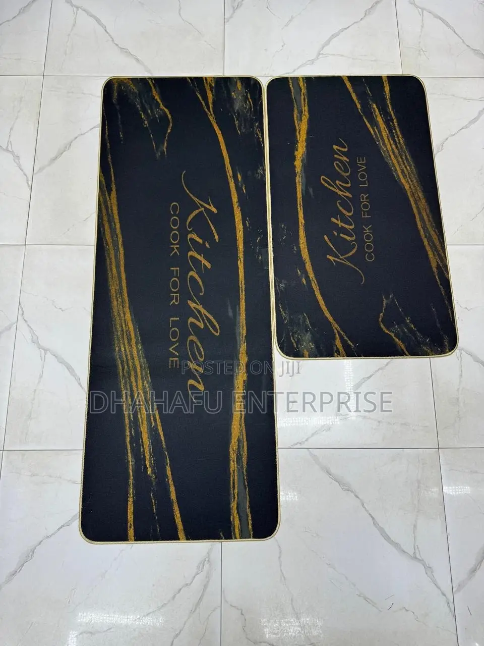 2pc Kitchen Mat Set – Anti-Slip Rubber Mats