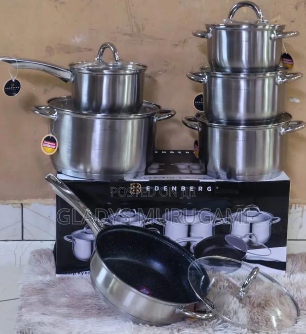 12 PCS Edenberg Stainless Sufuria - main view
