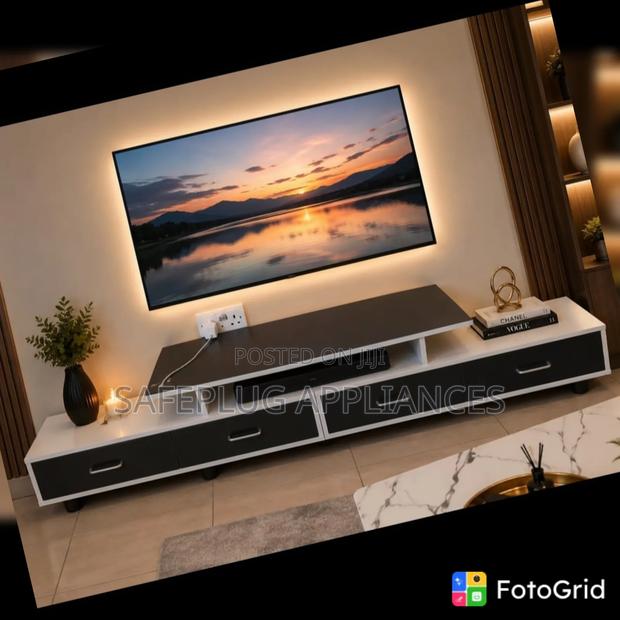 Executive Imported TV Stand With Storage Drawers - main view