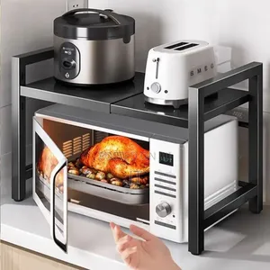 1 Tier EXPANDABLE Metallic High Quality Modern Microwave Stand