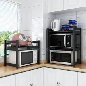 1 Tier EXPANDABLE Metallic High Quality Modern Microwave Stand