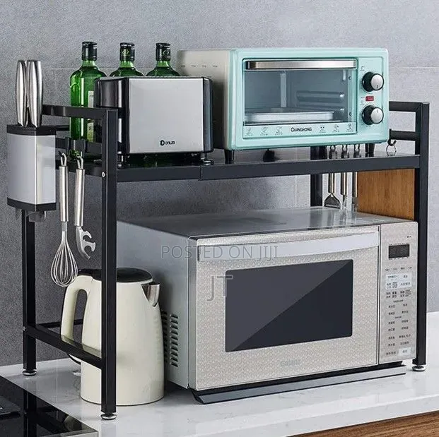 1 Tier EXPANDABLE Metallic High Quality Modern Microwave Stand