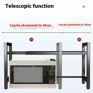 1 Tier EXPANDABLE Metallic High Quality Modern Microwave Stand