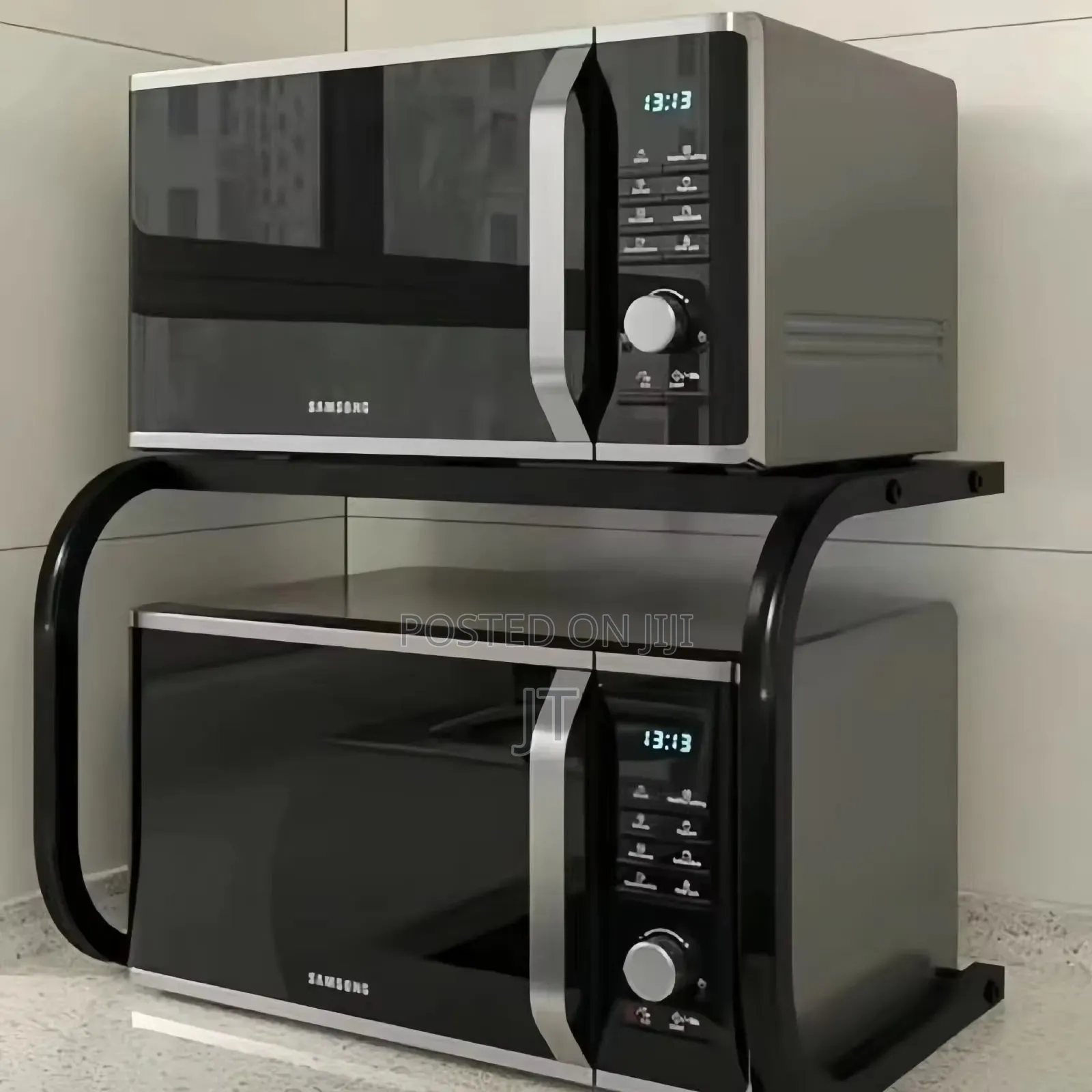 1 Tier Metallic Microwave Organizer Shelf / Stand