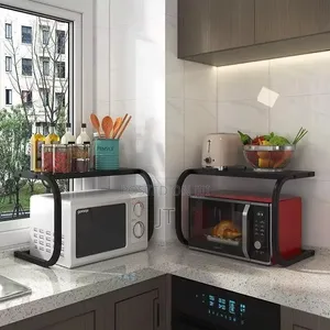 1 Tier Metallic Microwave Organizer Shelf / Stand