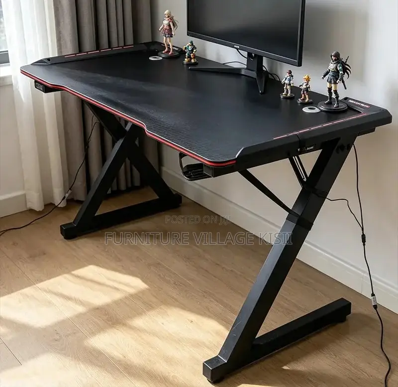 1.2M Black Lightned Gaming Table.