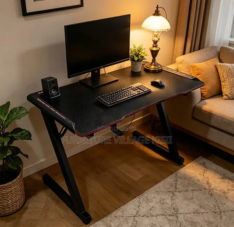 1.2M Black Lightned Gaming Table.
