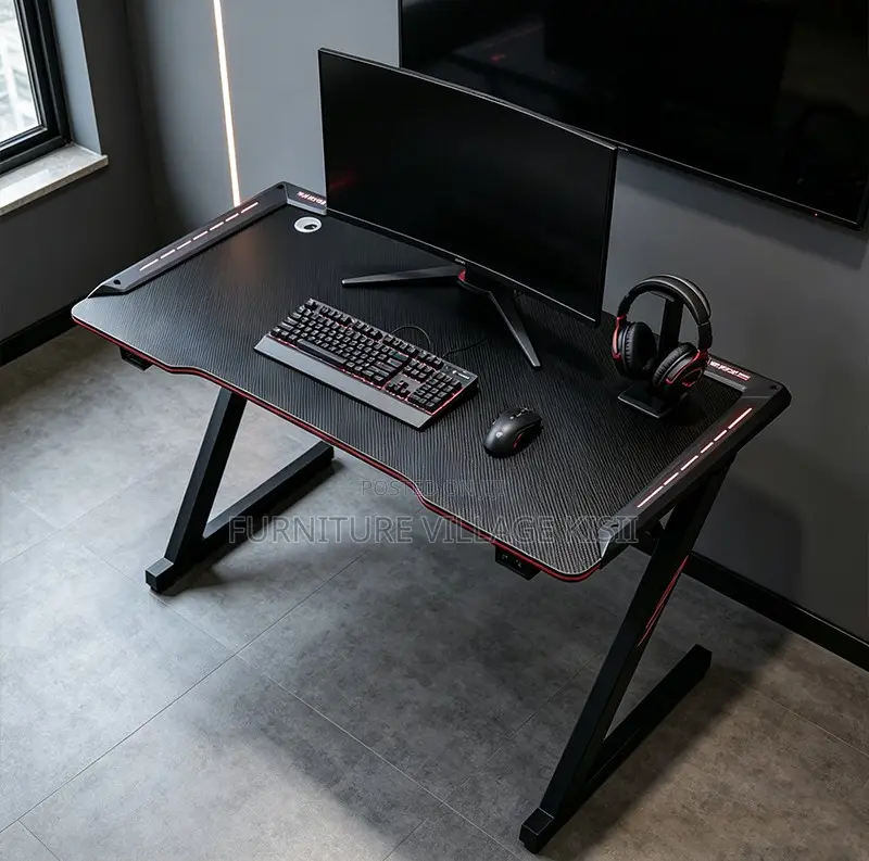 1.2M Black Lightned Gaming Table.