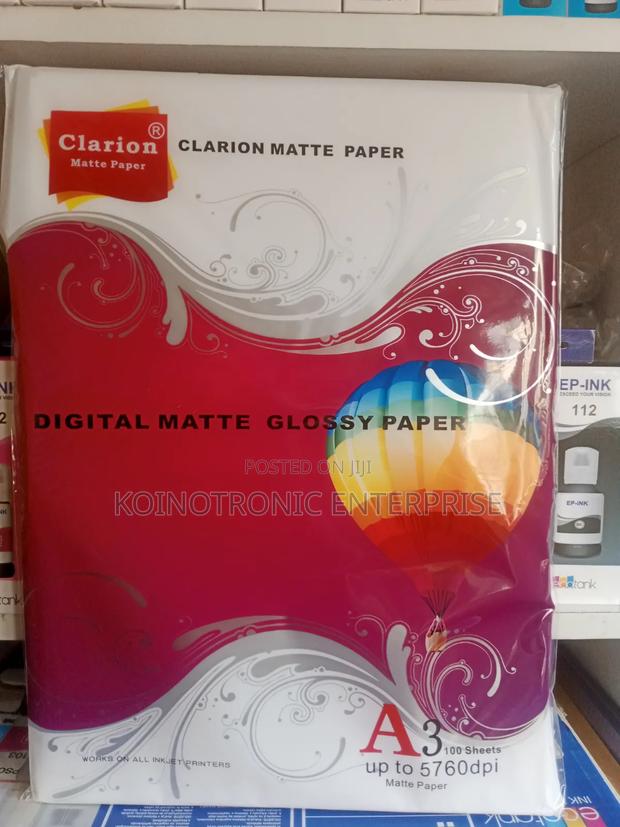 Clarion A3 Sized Single Sided Digital Matte Glossy Paper