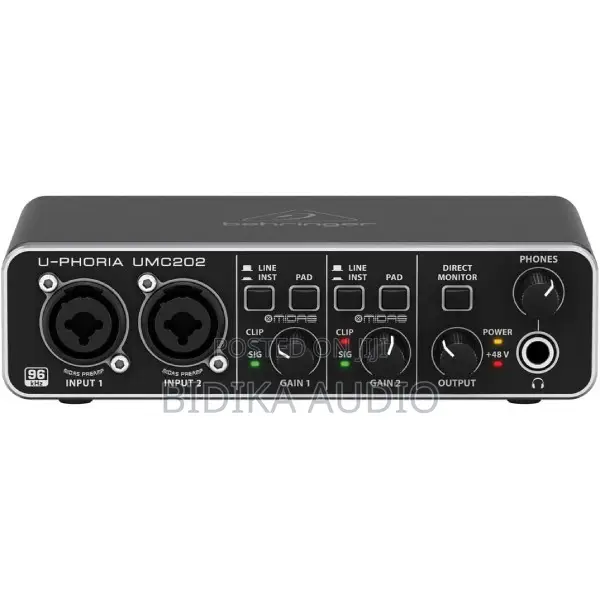 Behringer U-Phoria UMC202HD – 24-Bit USB Audio Interface