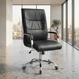 Office Chairs; Leather High Bcak Swivel Clerical Visitors Guests Chair