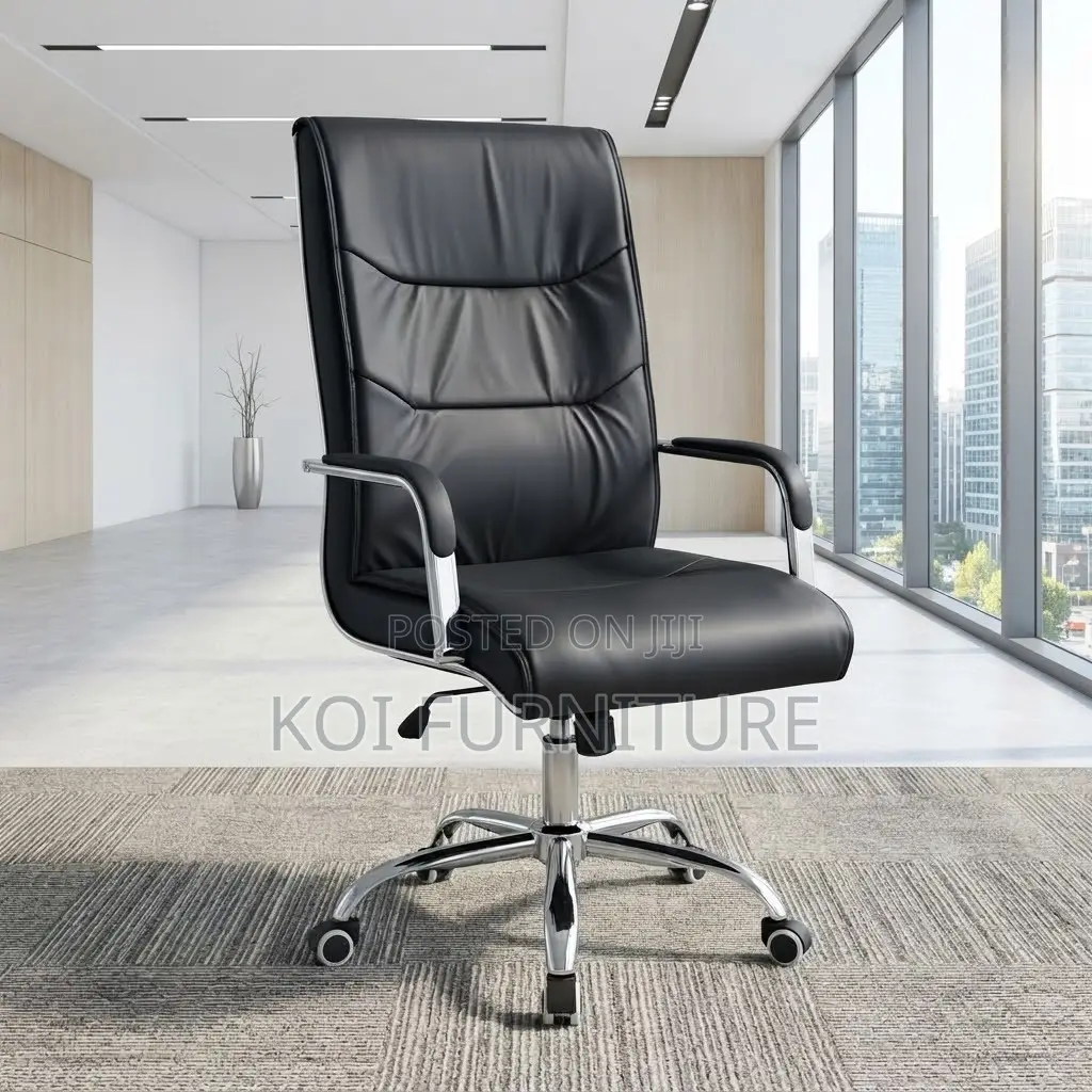 Office Chairs; Leather High Bcak Swivel Clerical Visitors Guests Chair
