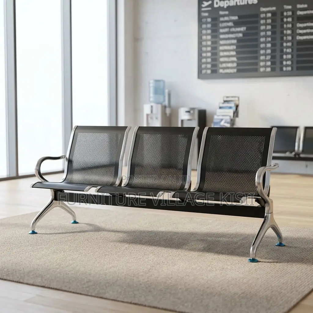 3-Link Metallic Waiting Bench
