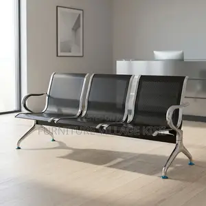 3-Link Metallic Waiting Bench